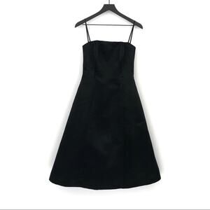 BCBGMAXAZRIA Strapless Cocktail Dress Black Satin 6
